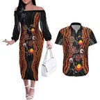 NAIDOC Week 2026 Couples Matching Off The Shoulder Long Sleeve Dress and Hawaiian Shirt Together We Rise Together We Stay Deadly