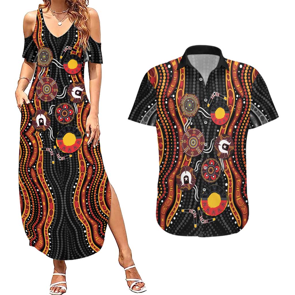NAIDOC Week 2026 Couples Matching Summer Maxi Dress and Hawaiian Shirt Together We Rise Together We Stay Deadly
