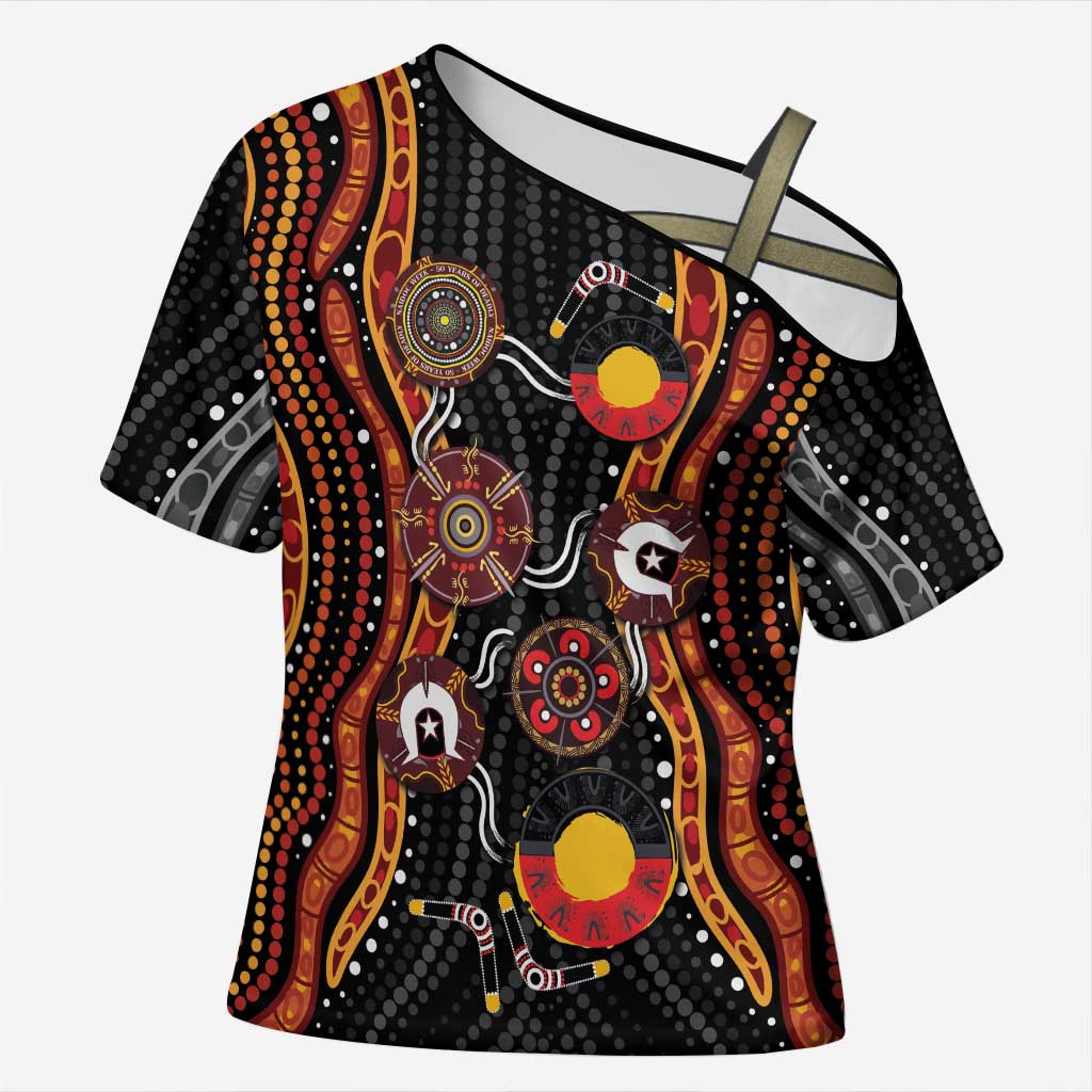 NAIDOC Week 2026 Cross Shoulder Shirt Together We Rise Together We Stay Deadly