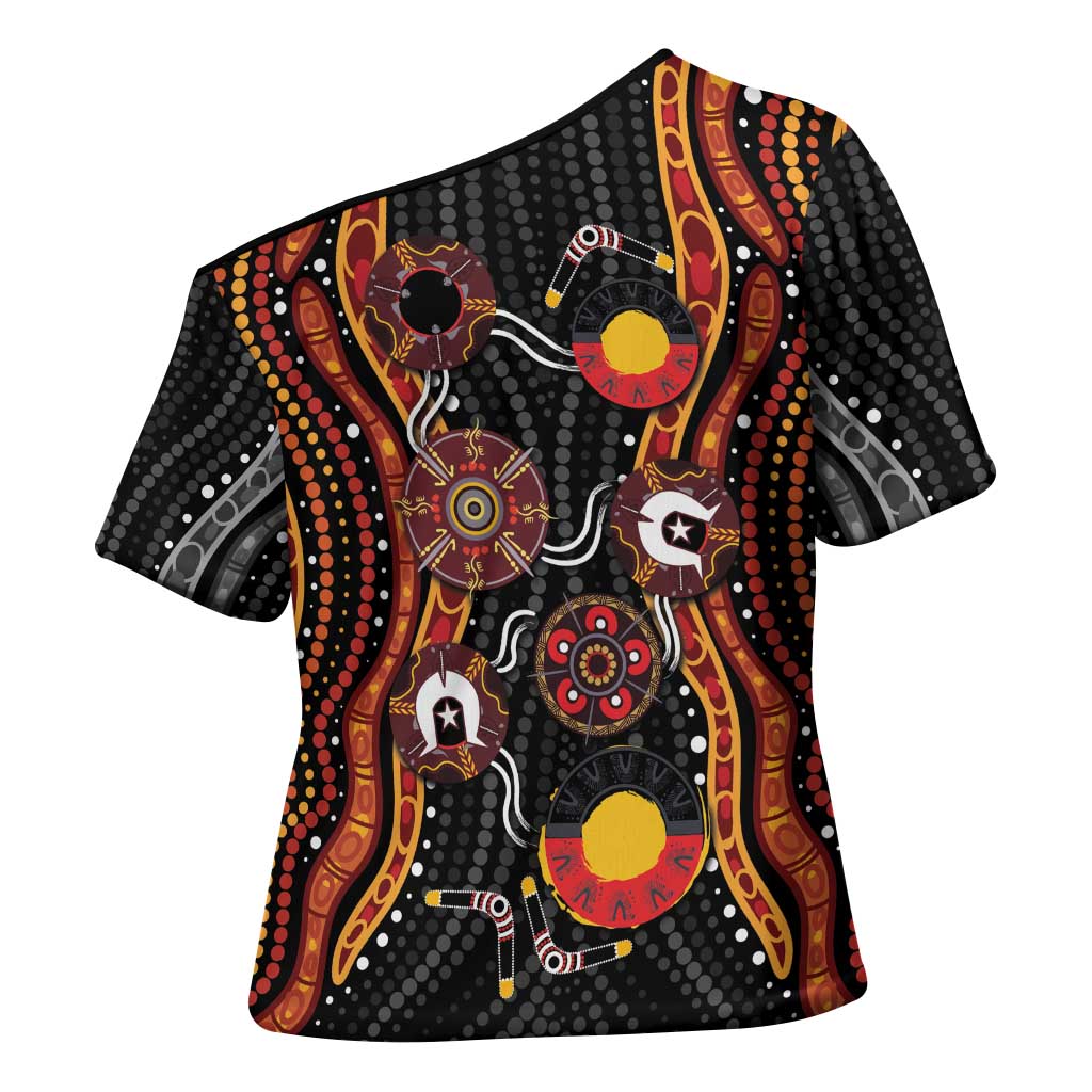 NAIDOC Week 2026 Cross Shoulder Shirt Together We Rise Together We Stay Deadly