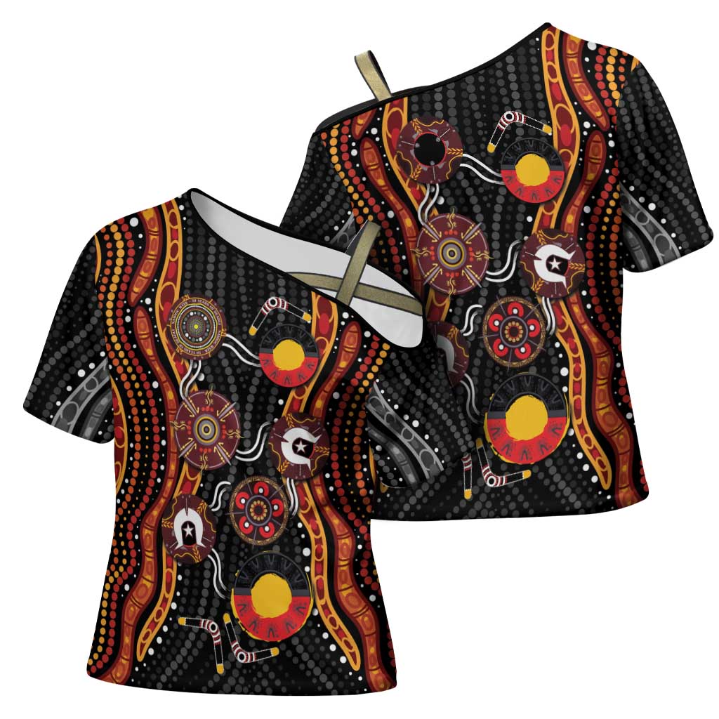 NAIDOC Week 2026 Cross Shoulder Shirt Together We Rise Together We Stay Deadly