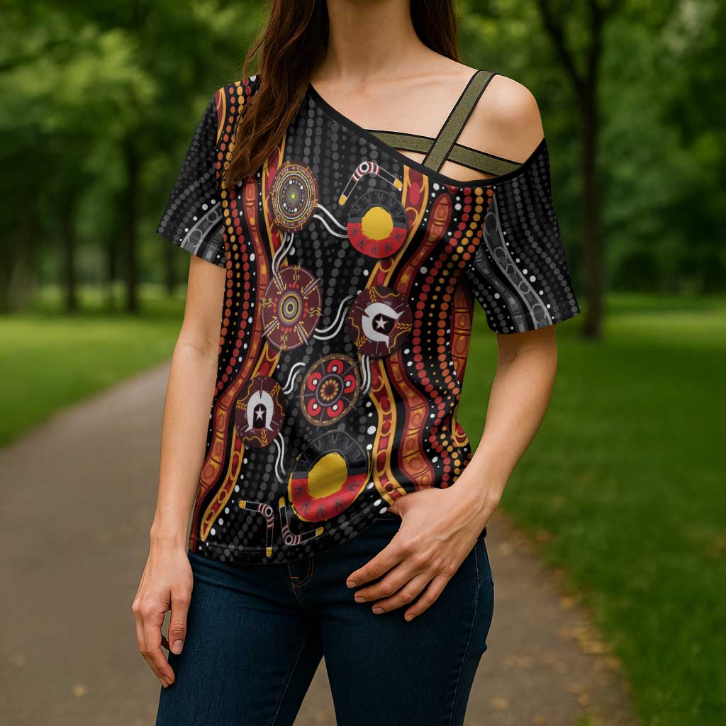 NAIDOC Week 2026 Cross Shoulder Shirt Together We Rise Together We Stay Deadly