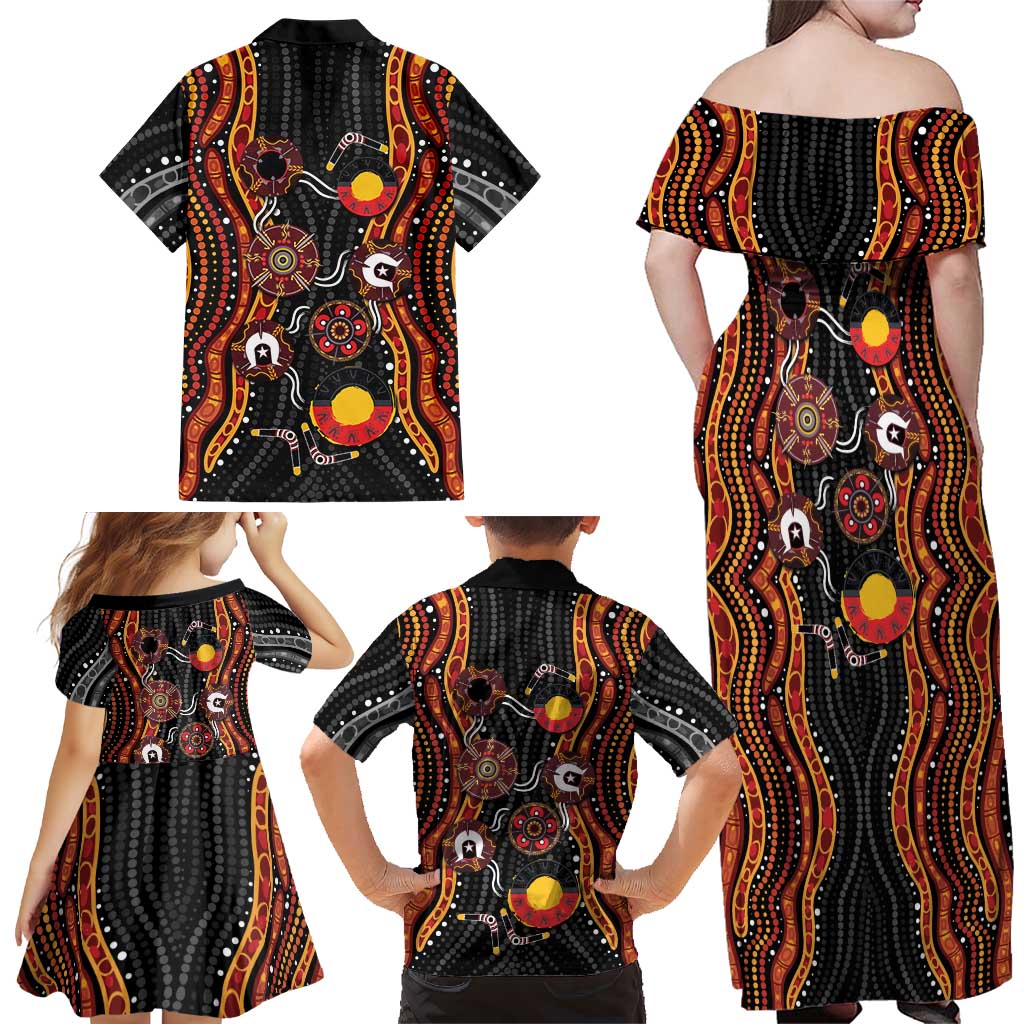 NAIDOC Week 2026 Family Matching Off Shoulder Maxi Dress and Hawaiian Shirt Together We Rise Together We Stay Deadly