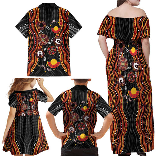 NAIDOC Week 2026 Family Matching Off Shoulder Maxi Dress and Hawaiian Shirt Together We Rise Together We Stay Deadly