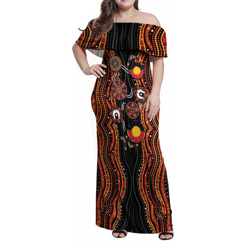 NAIDOC Week 2026 Family Matching Off Shoulder Maxi Dress and Hawaiian Shirt Together We Rise Together We Stay Deadly