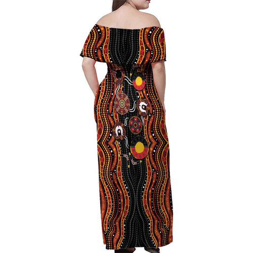 NAIDOC Week 2026 Family Matching Off Shoulder Maxi Dress and Hawaiian Shirt Together We Rise Together We Stay Deadly