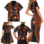 NAIDOC Week 2026 Family Matching Short Sleeve Bodycon Dress and Hawaiian Shirt Together We Rise Together We Stay Deadly