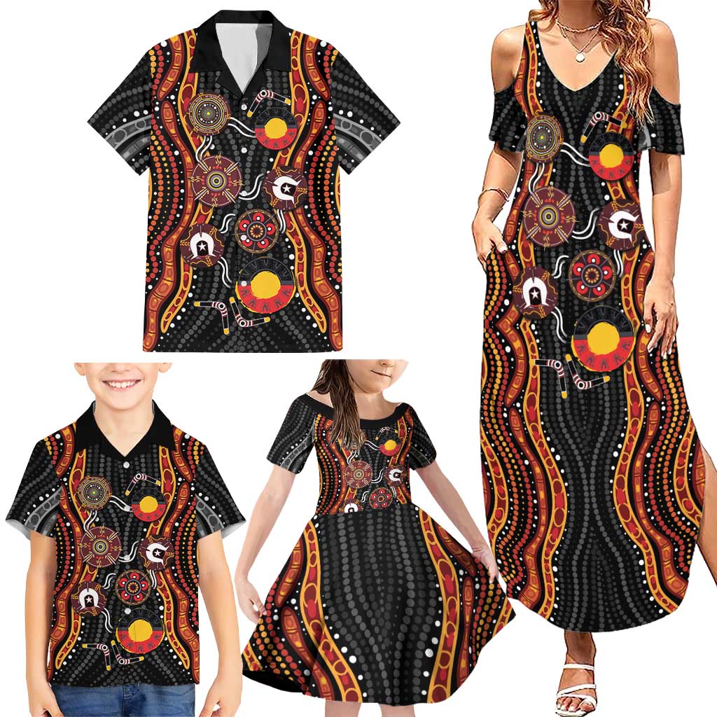 NAIDOC Week 2026 Family Matching Summer Maxi Dress and Hawaiian Shirt Together We Rise Together We Stay Deadly