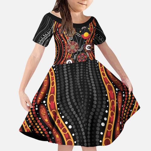 NAIDOC Week 2026 Kid Short Sleeve Dress Together We Rise Together We Stay Deadly