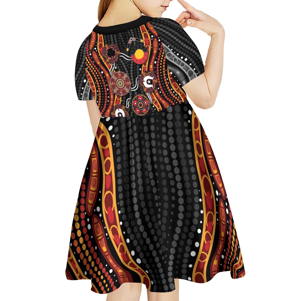 NAIDOC Week 2026 Kid Short Sleeve Dress Together We Rise Together We Stay Deadly
