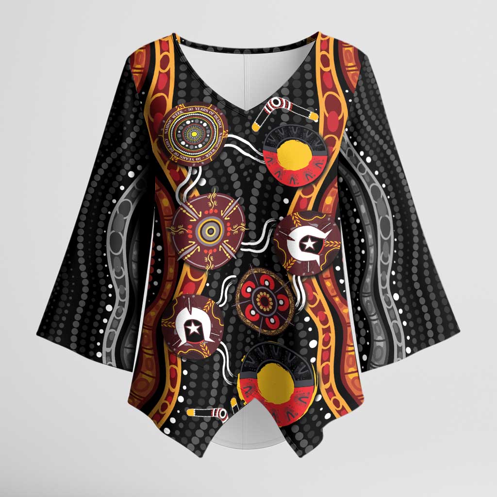 NAIDOC Week 2026 Kimono Sleeve Blouse Together We Rise Together We Stay Deadly