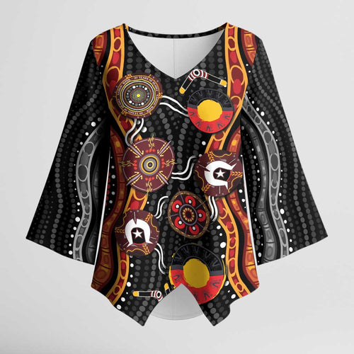NAIDOC Week 2026 Kimono Sleeve Blouse Together We Rise Together We Stay Deadly