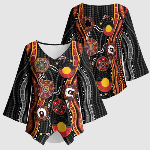 NAIDOC Week 2026 Kimono Sleeve Blouse Together We Rise Together We Stay Deadly