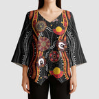 NAIDOC Week 2026 Kimono Sleeve Blouse Together We Rise Together We Stay Deadly