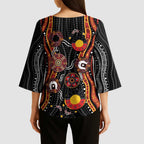 NAIDOC Week 2026 Kimono Sleeve Blouse Together We Rise Together We Stay Deadly
