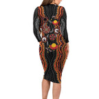 NAIDOC Week 2026 Long Sleeve Bodycon Dress Together We Rise Together We Stay Deadly