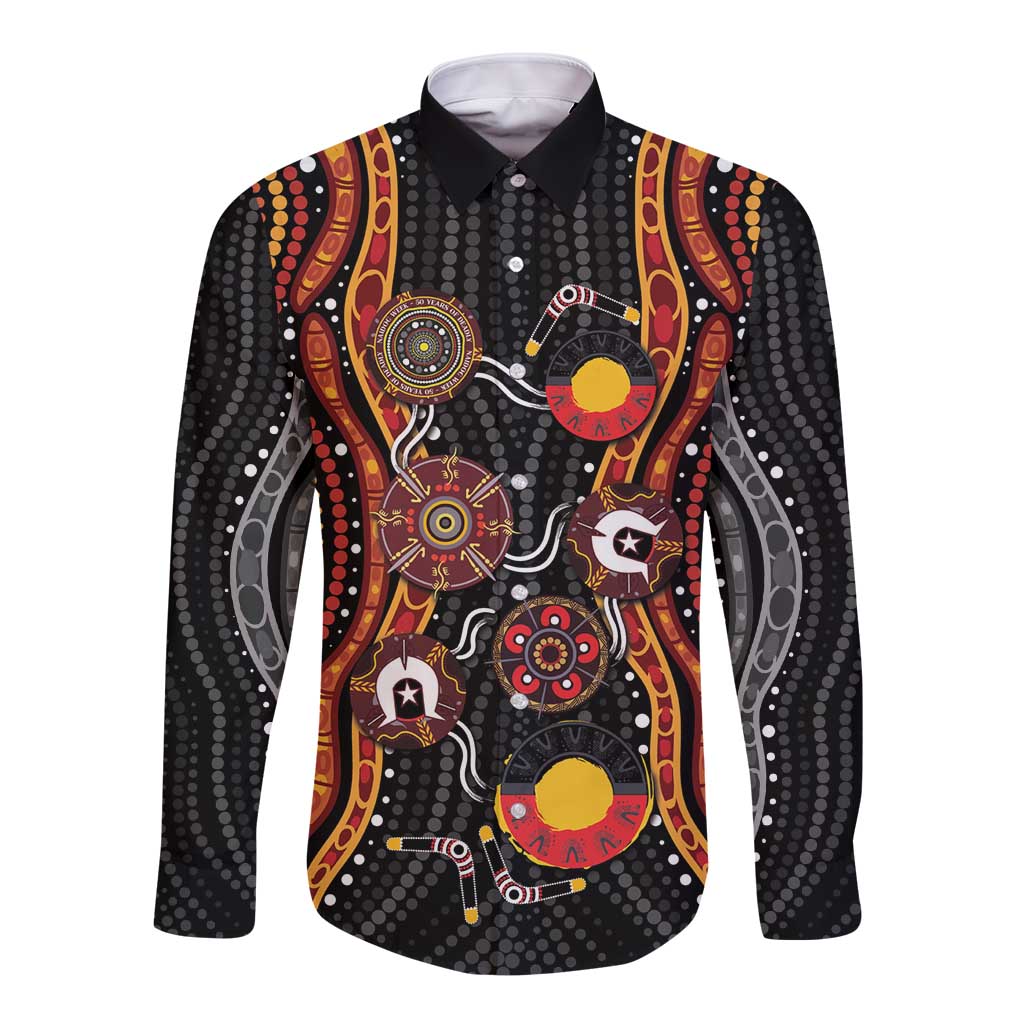 NAIDOC Week 2026 Long Sleeve Button Shirt Together We Rise Together We Stay Deadly
