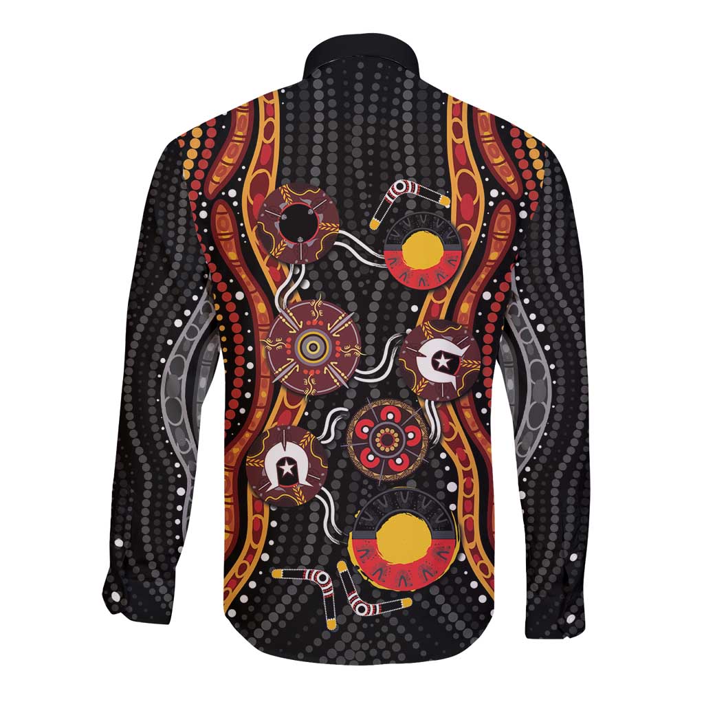 NAIDOC Week 2026 Long Sleeve Button Shirt Together We Rise Together We Stay Deadly