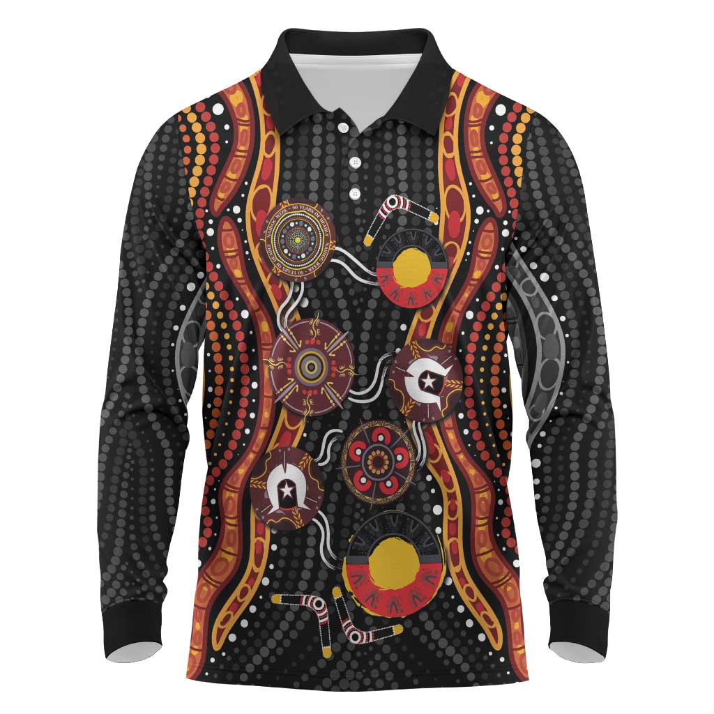 NAIDOC Week 2026 Long Sleeve Polo Shirt Together We Rise Together We Stay Deadly