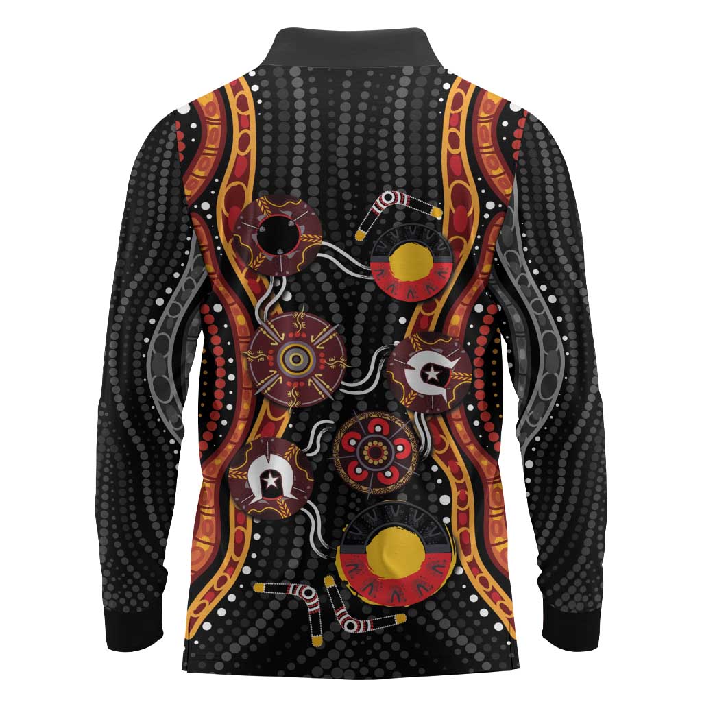 NAIDOC Week 2026 Long Sleeve Polo Shirt Together We Rise Together We Stay Deadly