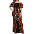 NAIDOC Week 2026 Off Shoulder Maxi Dress Together We Rise Together We Stay Deadly