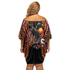 NAIDOC Week 2026 Off Shoulder Short Dress Together We Rise Together We Stay Deadly