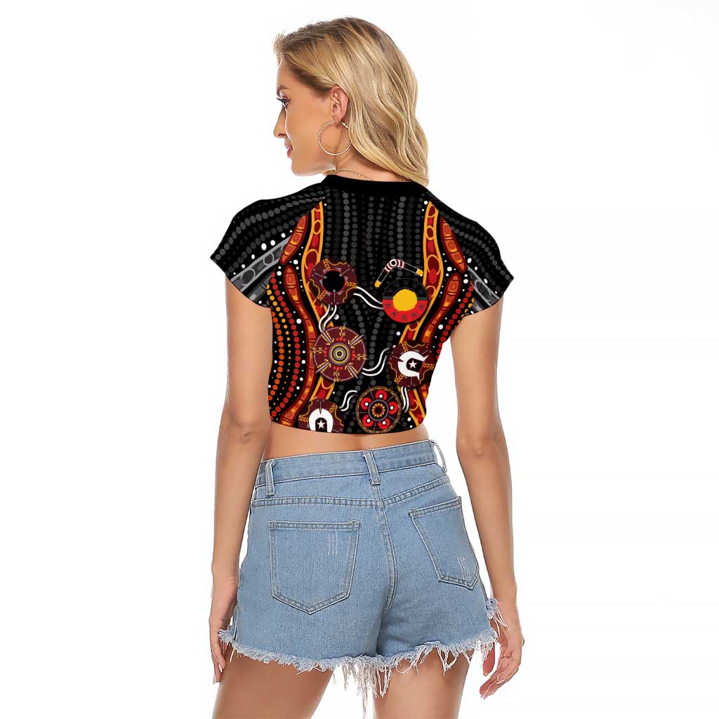 NAIDOC Week 2026 Raglan Cropped T Shirt Together We Rise Together We Stay Deadly