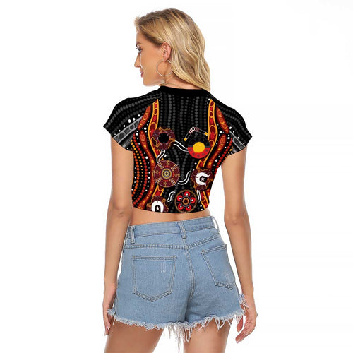 NAIDOC Week 2026 Raglan Cropped T Shirt Together We Rise Together We Stay Deadly