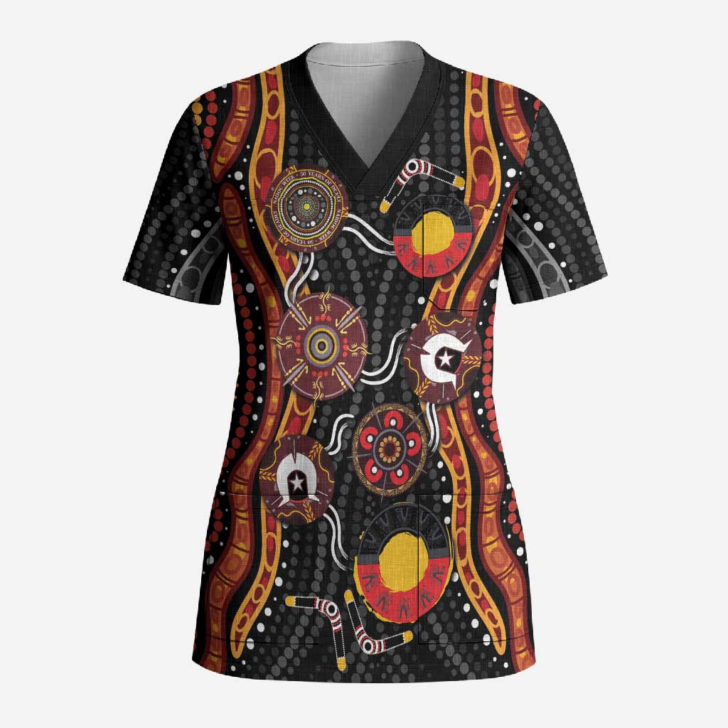 NAIDOC Week 2026 Scrub Top Together We Rise Together We Stay Deadly
