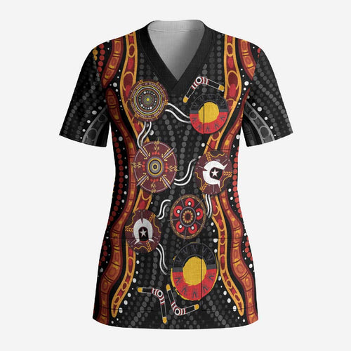 NAIDOC Week 2026 Scrub Top Together We Rise Together We Stay Deadly