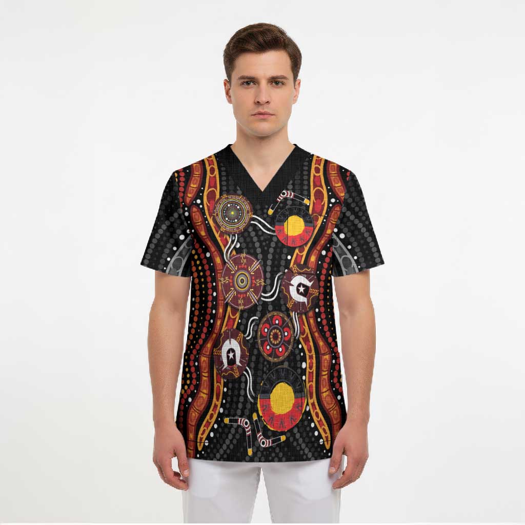 NAIDOC Week 2026 Scrub Top Together We Rise Together We Stay Deadly