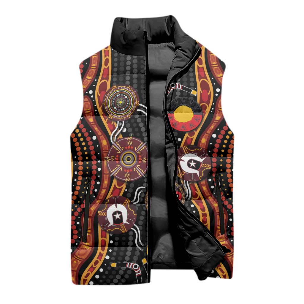NAIDOC Week 2026 Sleeveless Puffer Jacket Together We Rise Together We Stay Deadly