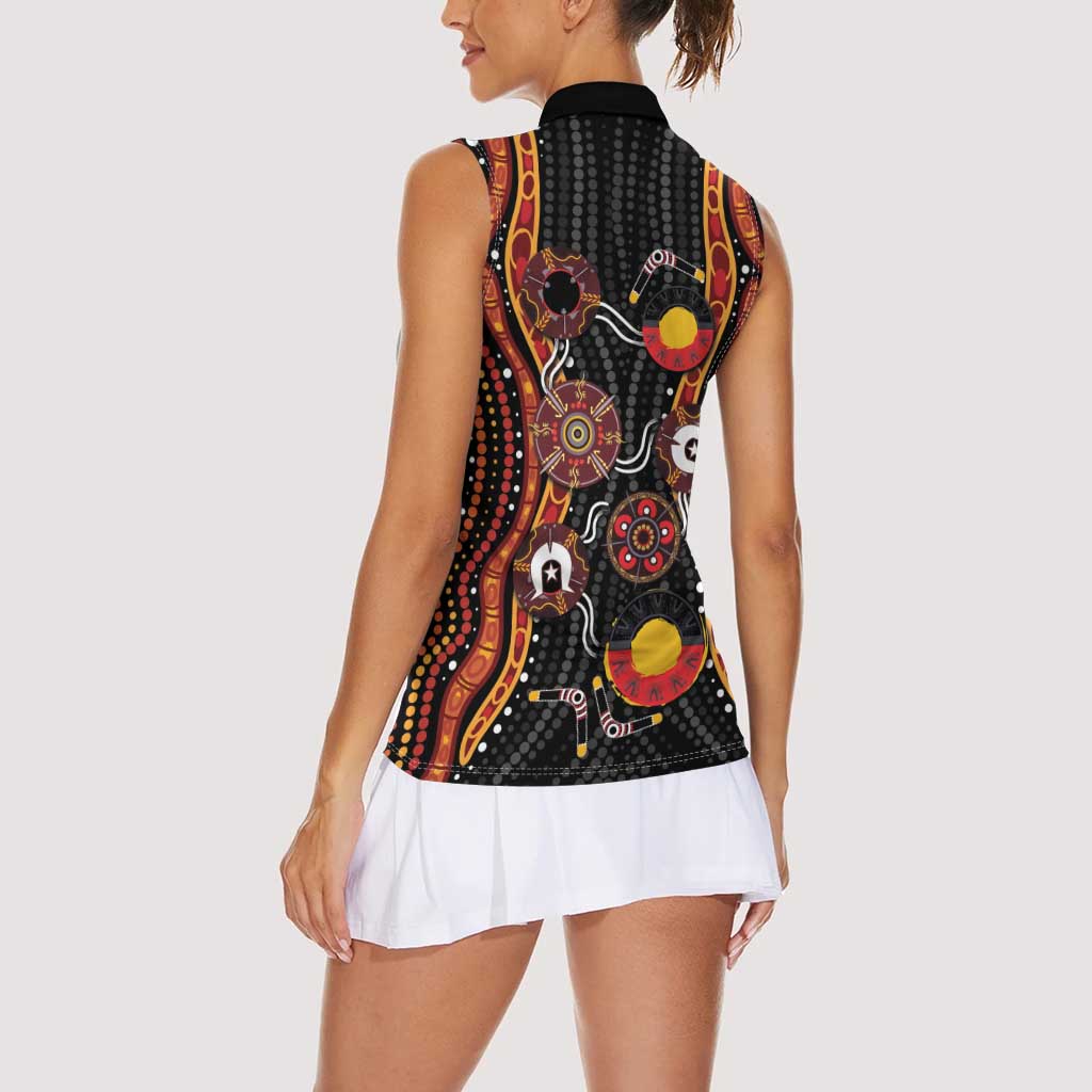 NAIDOC Week 2026 Women Sleeveless Polo Shirt Together We Rise Together We Stay Deadly