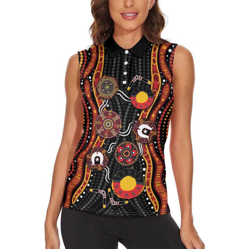 NAIDOC Week 2026 Women Sleeveless Polo Shirt Together We Rise Together We Stay Deadly