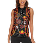 NAIDOC Week 2026 Women Sleeveless Polo Shirt Together We Rise Together We Stay Deadly