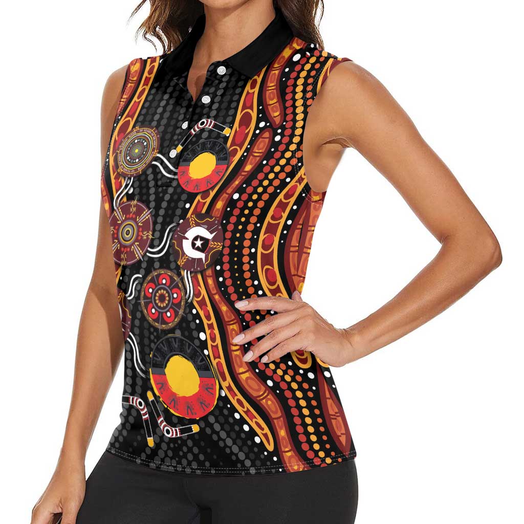 NAIDOC Week 2026 Women Sleeveless Polo Shirt Together We Rise Together We Stay Deadly