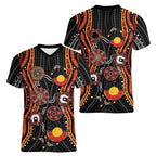 NAIDOC Week 2026 Women V-Neck T-Shirt Together We Rise Together We Stay Deadly
