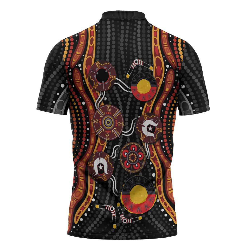 NAIDOC Week 2026 Zipper Polo Shirt Together We Rise Together We Stay Deadly