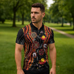 NAIDOC Week 2026 Zipper Polo Shirt Together We Rise Together We Stay Deadly