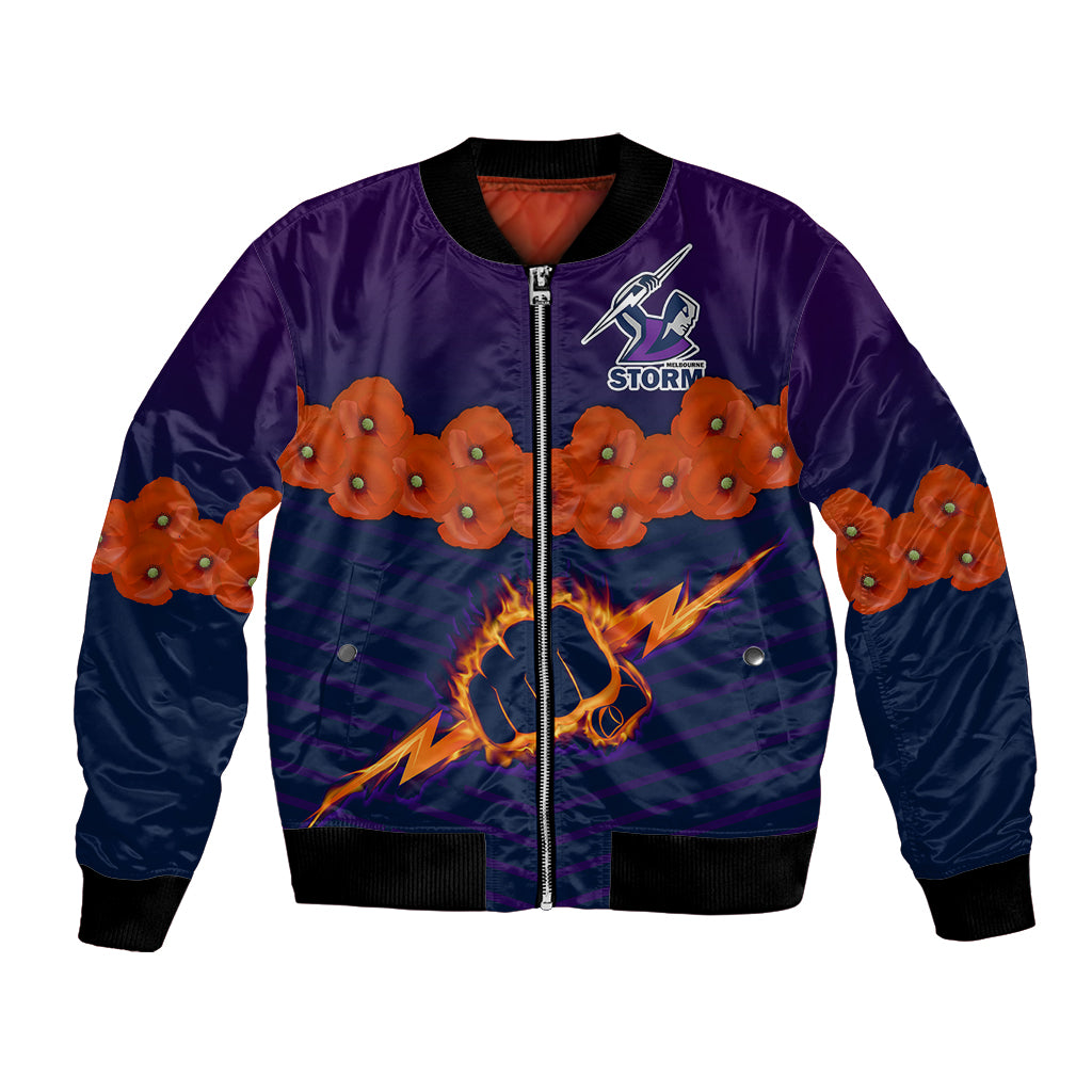 anzac-2023-melbourne-storm-rugby-bomber-jacket-poppy-flowers-sporty-style