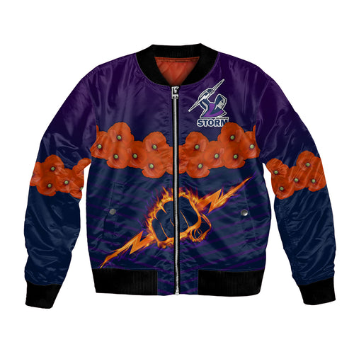 anzac-2023-melbourne-storm-rugby-bomber-jacket-poppy-flowers-sporty-style