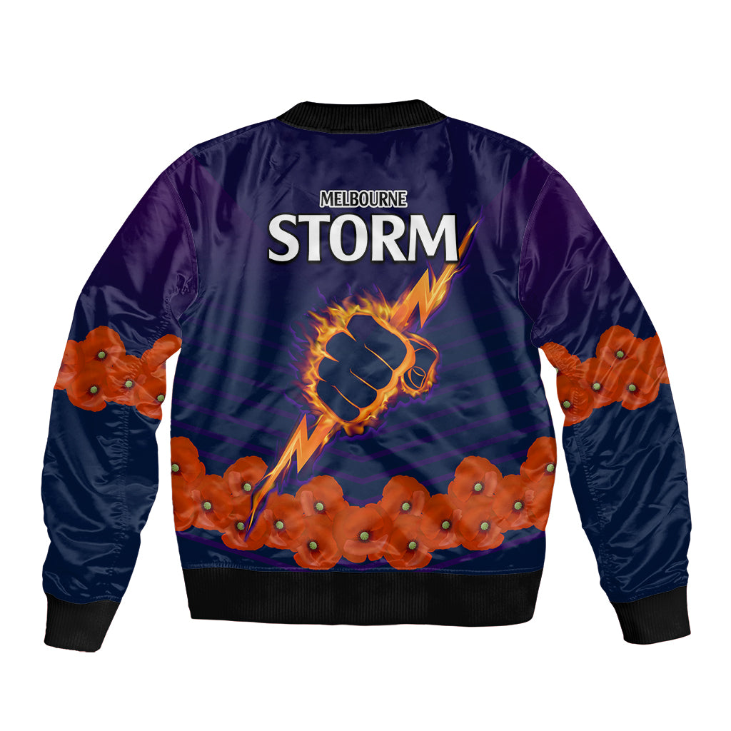 anzac-2023-melbourne-storm-rugby-bomber-jacket-poppy-flowers-sporty-style