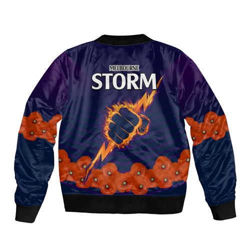 anzac-2023-melbourne-storm-rugby-bomber-jacket-poppy-flowers-sporty-style
