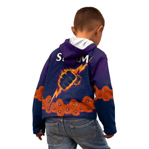 anzac-2023-melbourne-storm-rugby-kid-hoodie-poppy-flowers-sporty-style