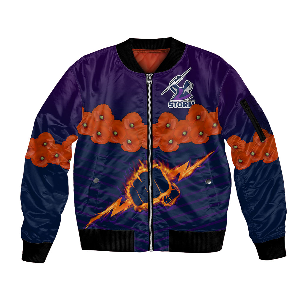 anzac-2023-melbourne-storm-rugby-sleeve-zip-bomber-jacket-poppy-flowers-sporty-style