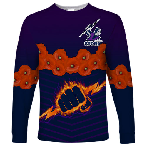 custom-text-and-number-anzac-2023-melbourne-storm-rugby-long-sleeve-shirt-poppy-flowers-sporty-style