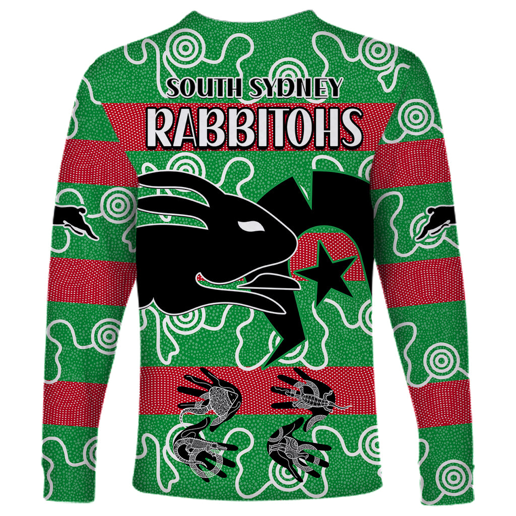 naidoc-rabbitohs-rugby-long-sleeve-shirt-go-the-bunnies-aboriginal-dots