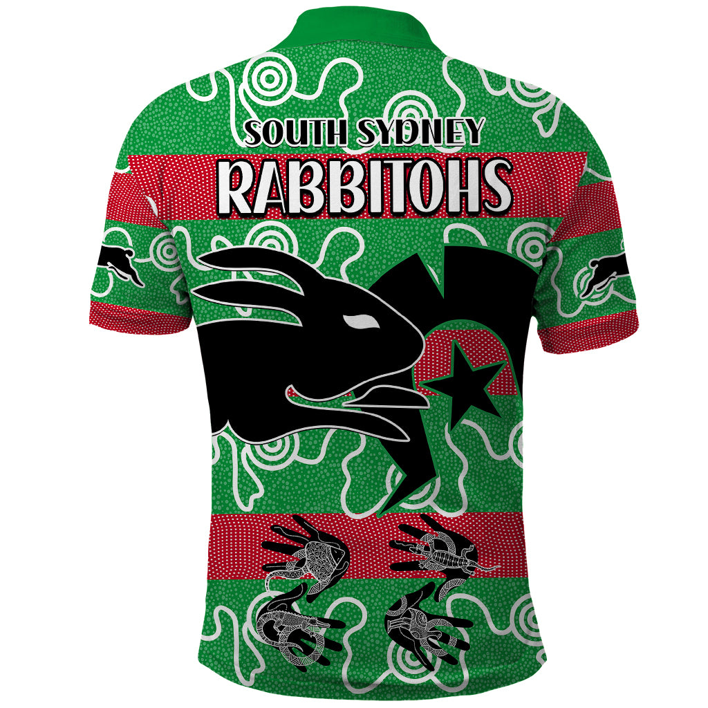 naidoc-rabbitohs-rugby-polo-shirt-go-the-bunnies-aboriginal-dots