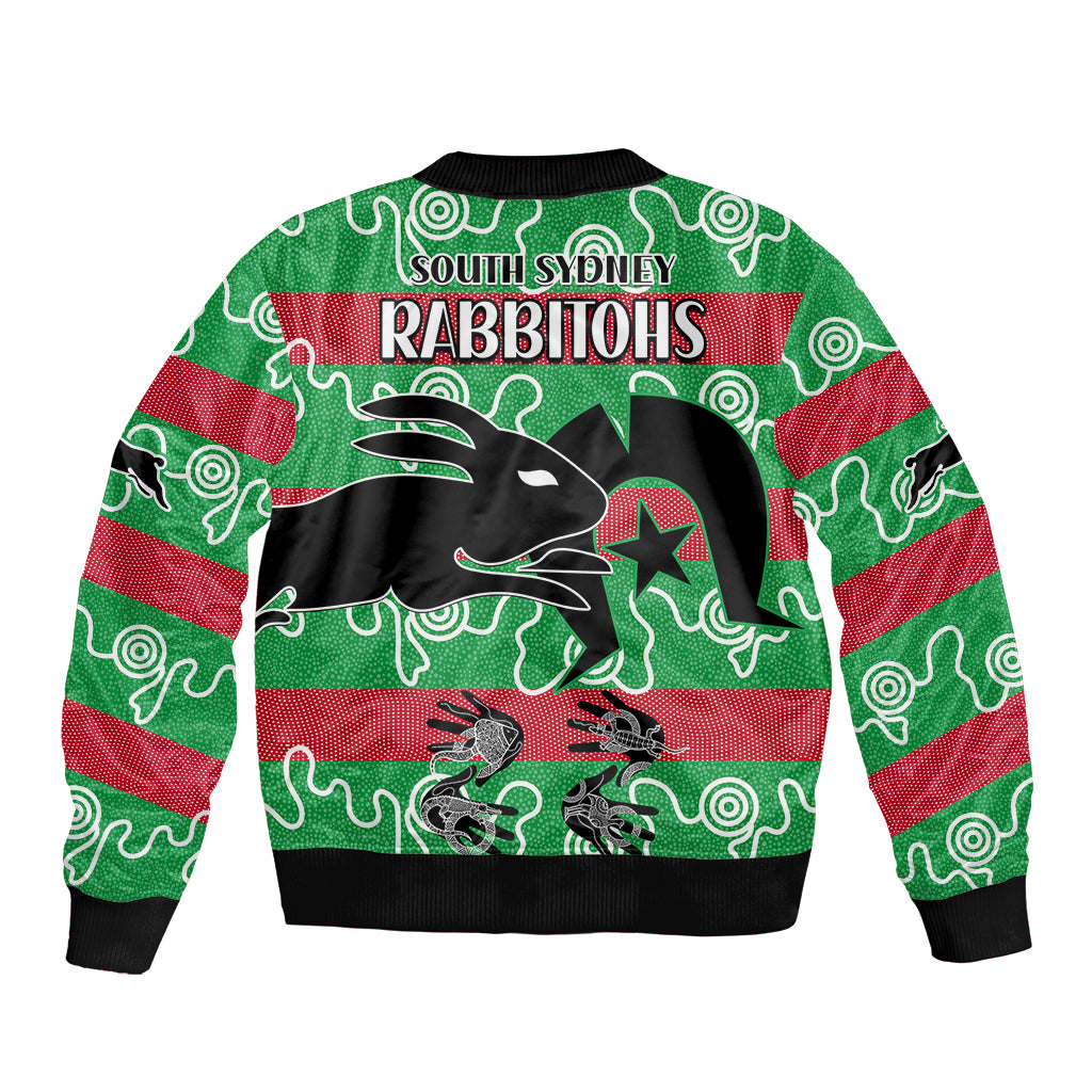 naidoc-rabbitohs-rugby-sleeve-zip-bomber-jacket-go-the-bunnies-aboriginal-dots
