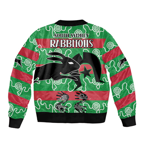 naidoc-rabbitohs-rugby-sleeve-zip-bomber-jacket-go-the-bunnies-aboriginal-dots